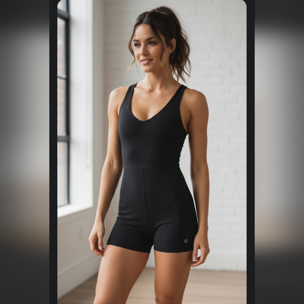 lululemon athletica Sleek Black Bodysuit
